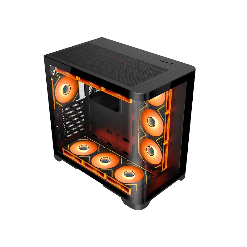 High Class Computer Cases&Towers OEM ATX Gaming Pc Case ARGB Fans 120mm Mid Tower Popular MATX PC Case