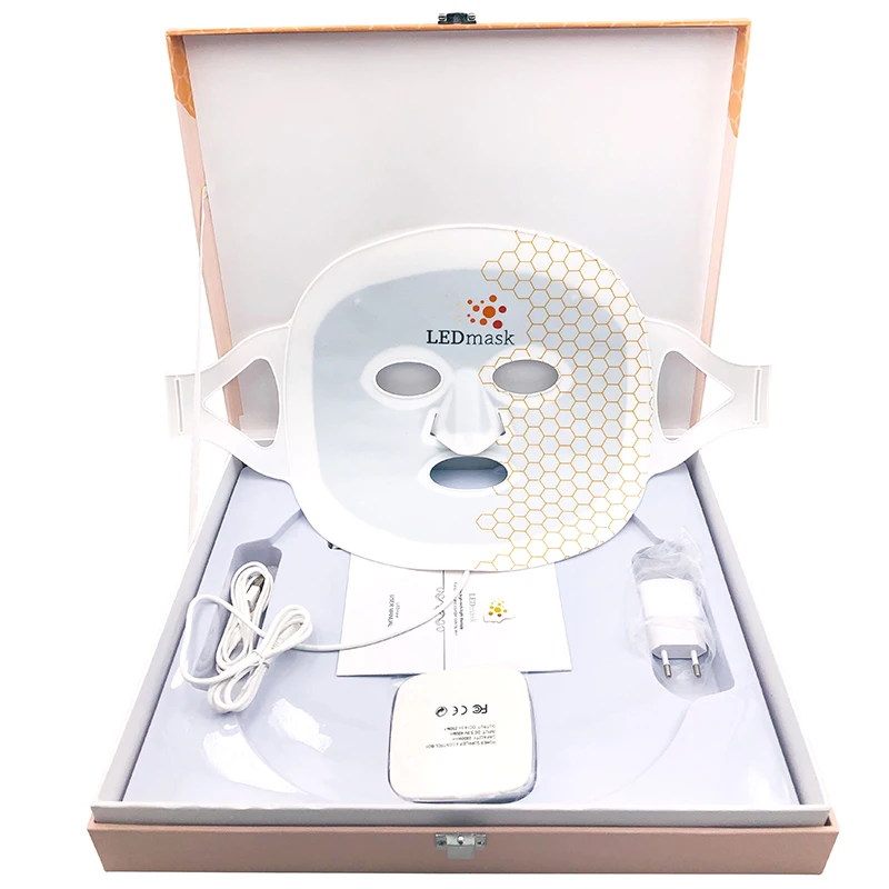 
light therapy 2021 washable silicone cover 3 colors led photon therapy facial mask 