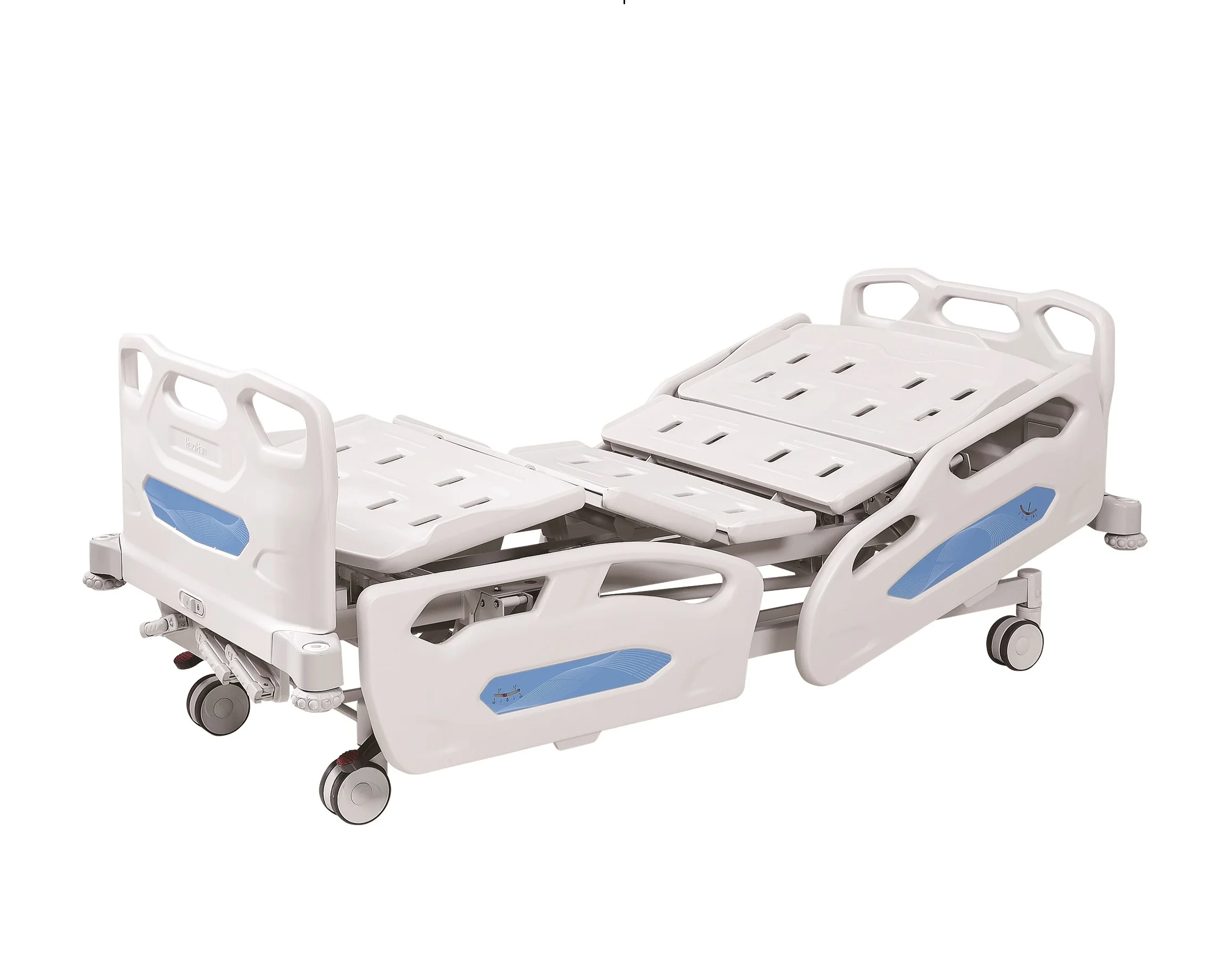 HH/SJC-II-G-010 Adjustable Metal Hospital Bed with 3 Crank Backrest Portable Manual Medical Bed 1-Year Warranty for Sale