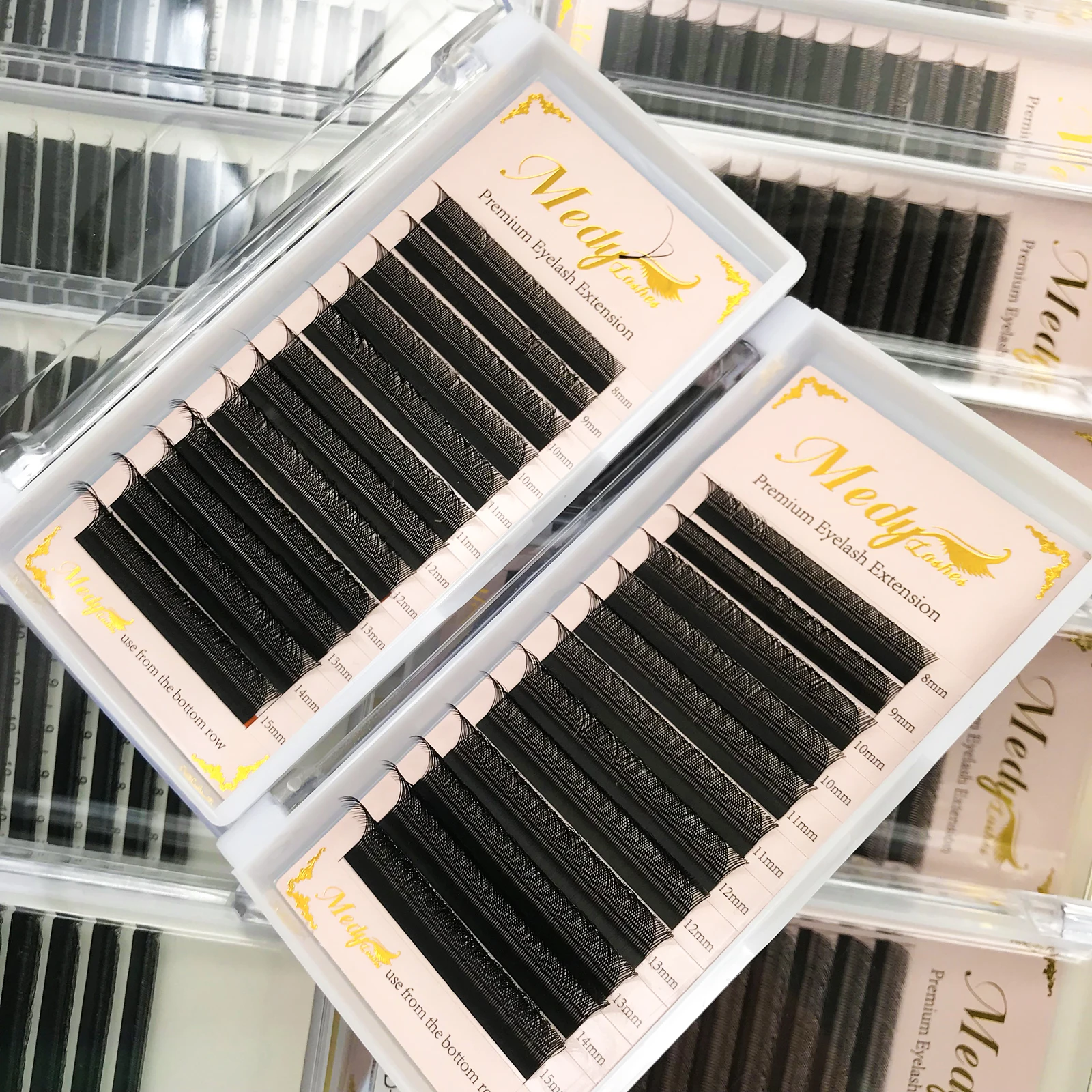 Wholesale 3D W Yy Shaped Faux Lashes Extension 6D W Clover Fan Eyelashes Extension False Mink C D Curl W Eyelashes Cilios