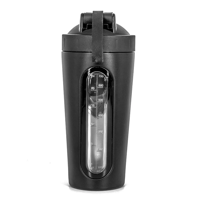 Shaker bottle protein with visible window 304 stainless steel protein bottle shaker