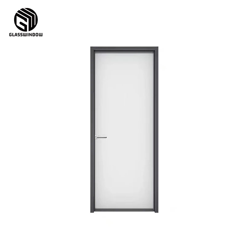 Professional Manufacturer  Doors Aluminum Frame Glass Bathroom Door For House