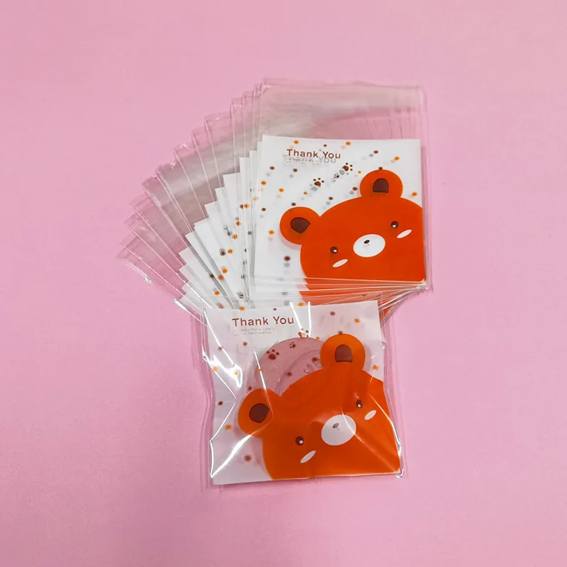 Custom Printed Biodegradable Clear Self Adhesive Seal Packaging Packing Bags Cellophane Bags For Sweet Cookie Candy Snacks