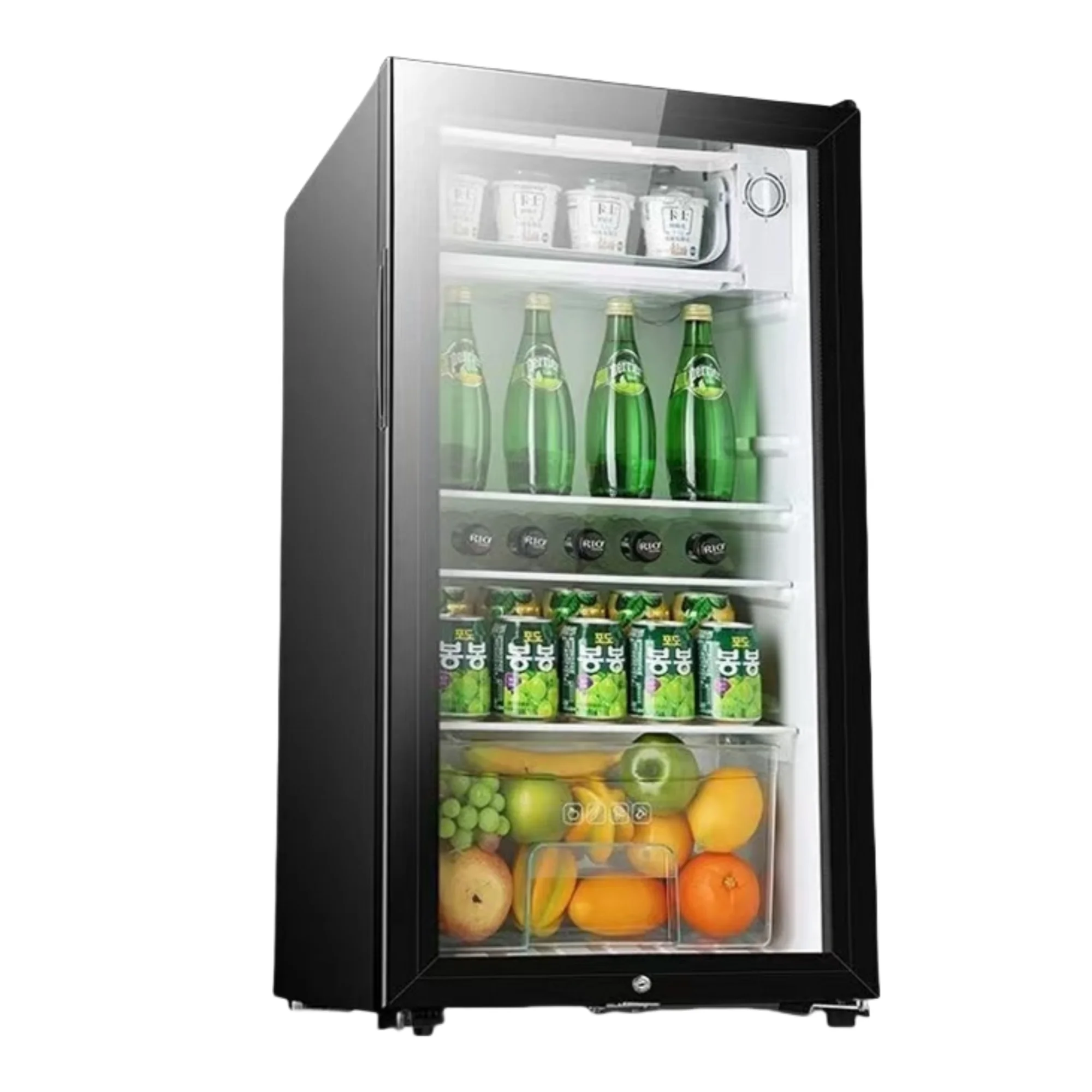 Мини-холодильник для напитков со стеклянной дверью