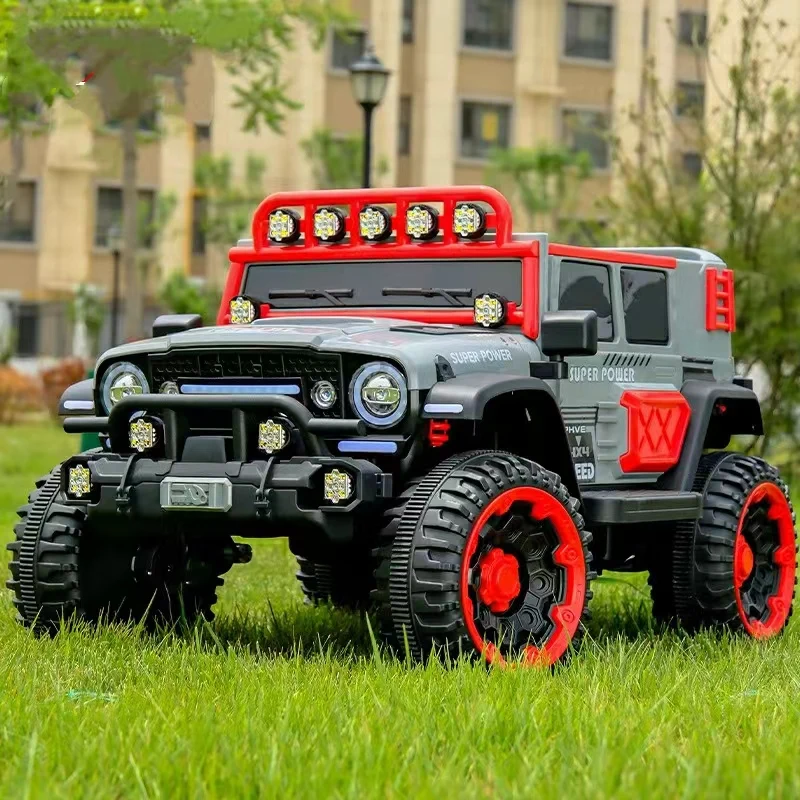 Factory wholesale four-wheel drive SUV boys and girls baby four-wheel with remote control English story remote toy cars for kids