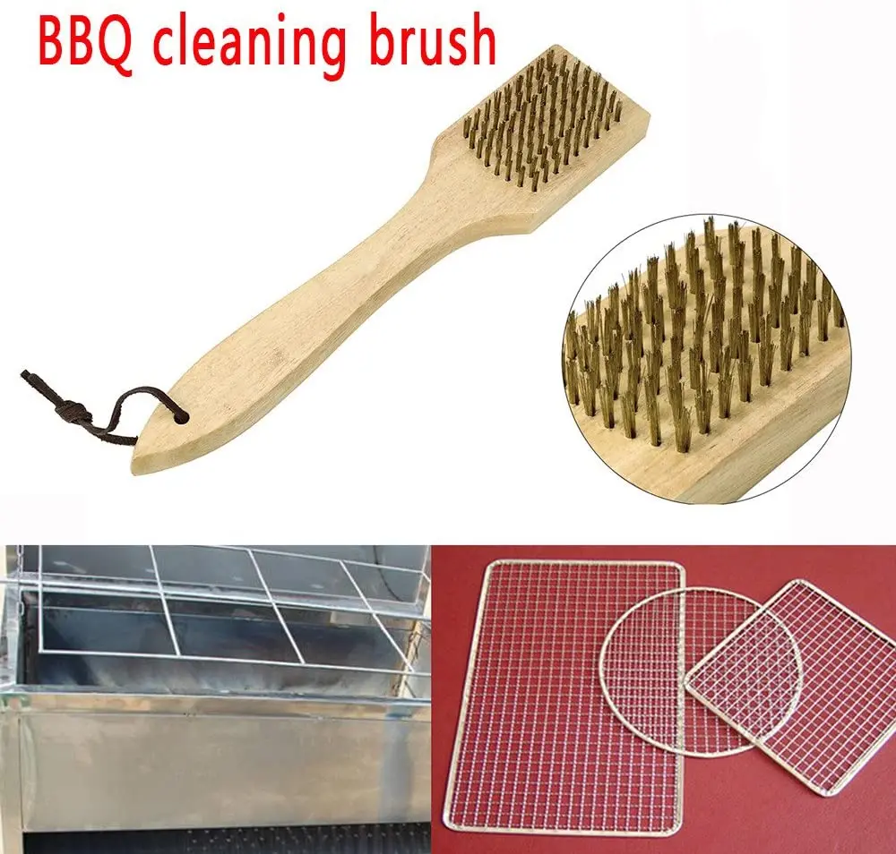 
Different kinds of cleaning brush with big wooden handle 