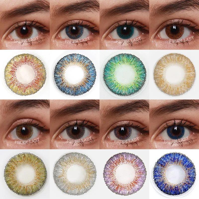 Liangguo Fresh Lady  love story Dopamine wholesale soft eye blue colored lenses contact