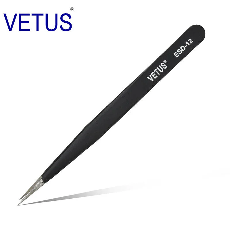  Пинцет Yelix Vetus ESD профессиональный Антистатический пинцет для наращивания ресниц из нержавеющей