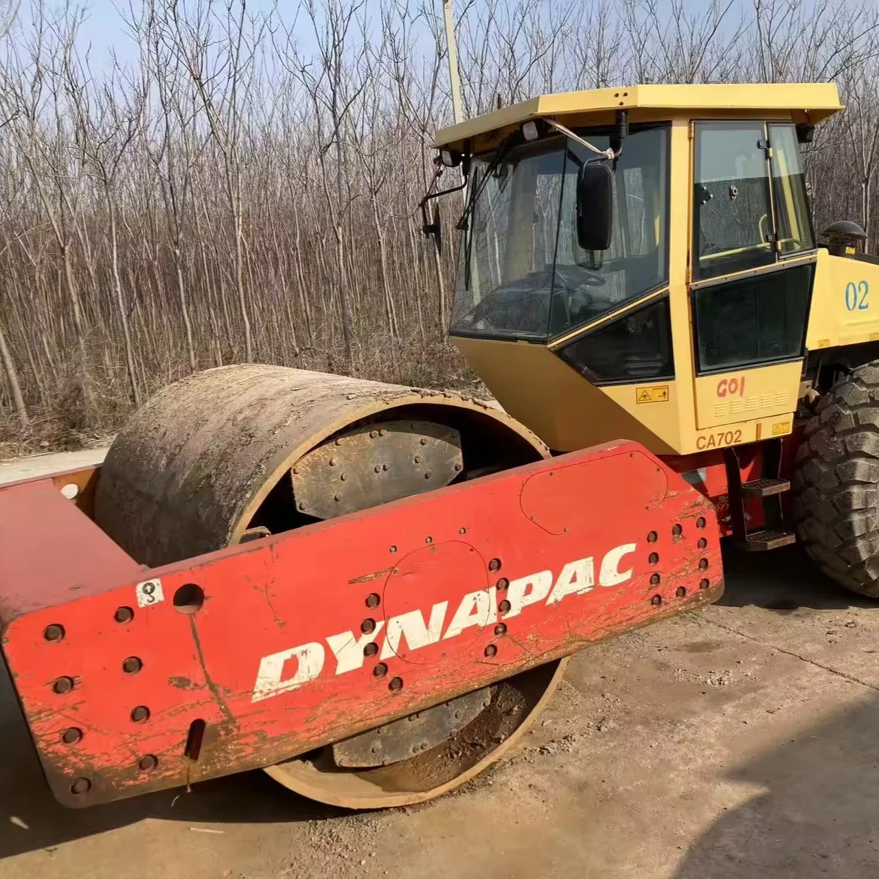 Used road roller Dynapac CA702 High Quality with Double Drum Roller in Good Condition 7 Ton Road Rollers