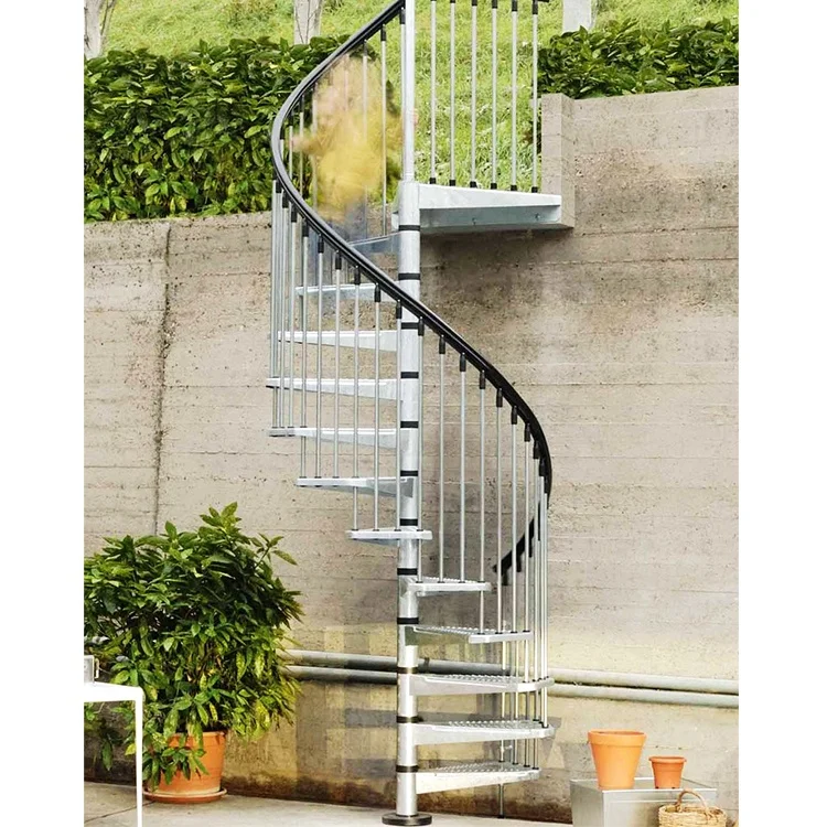 Modular Steel outdoor Decorative Spiral Staircase Design