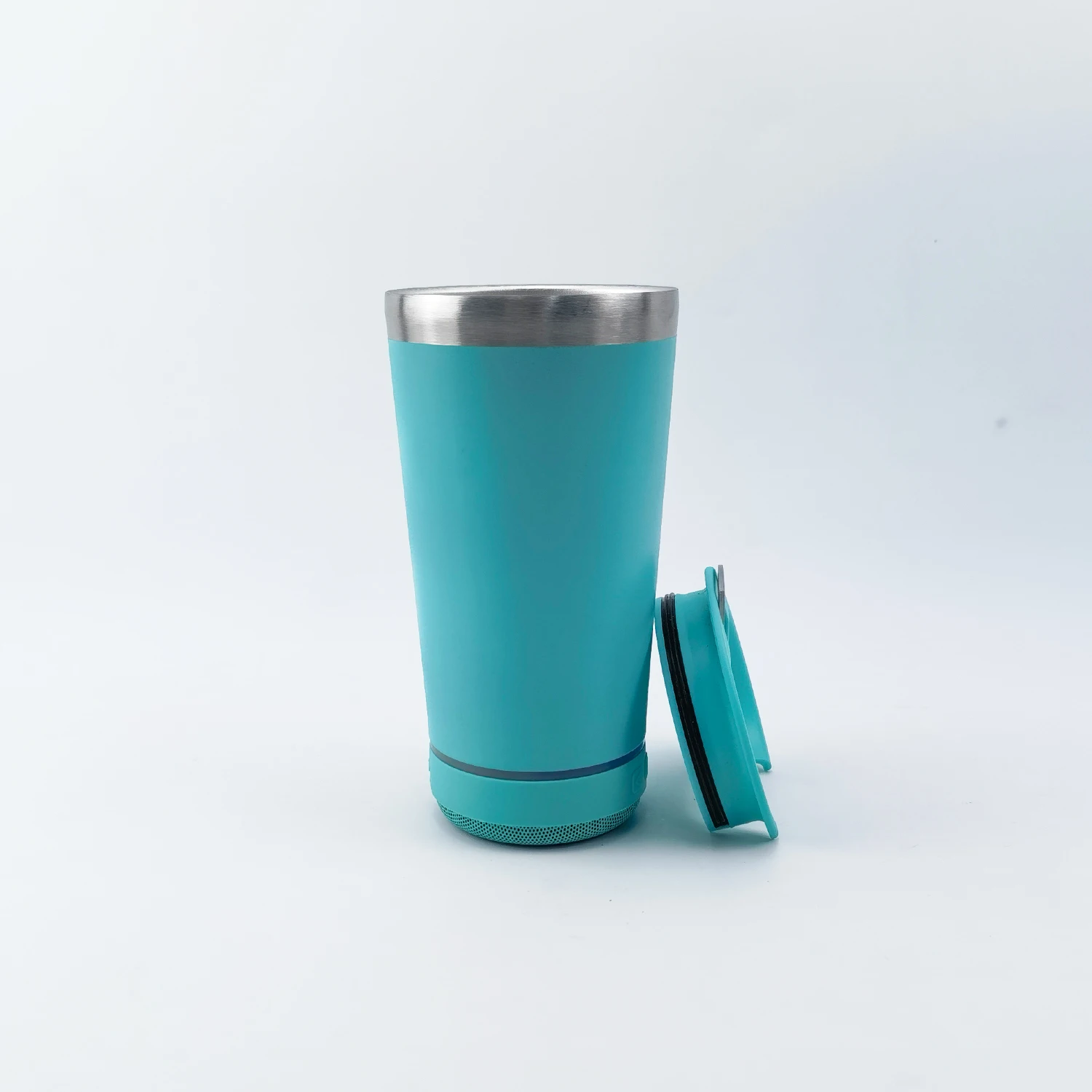 16OZ new design metal cups with beer Opener and Bluetooth Speaker and removable bottom