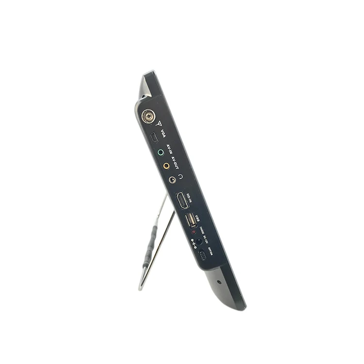 Мини портативный телевизор 14 дюймов светодиодный ЖК-телевизор 1800 мАч батарея DVB-T DVB-T2 ATSC ISDB цифровое