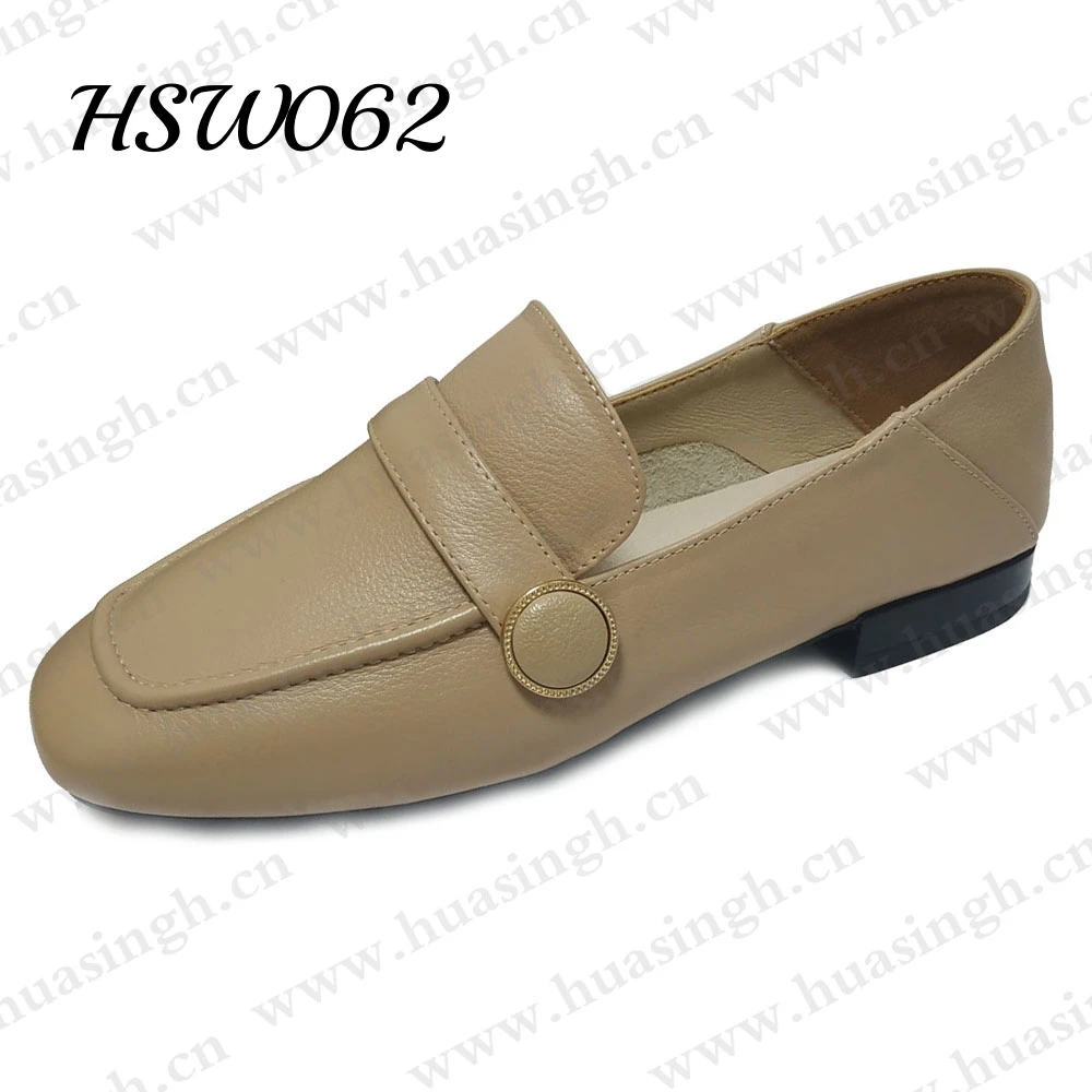 LXG,sharp toe style easy wear full grain leather peas shoes wholesale abrasion resistant rubber outsole lady office shoes HSW062