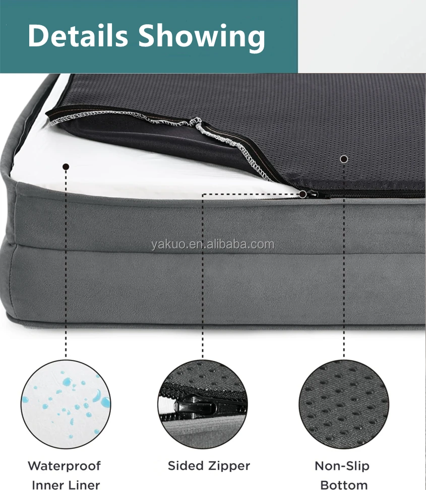 Washable Dog Pet Sofa Bed Mate With Egg Crate Foam Orthopedic Sofa Bed for Dogs Pets