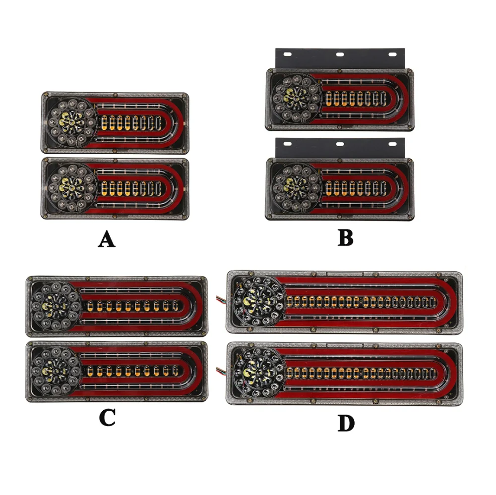 euro 12 volt 12v 24v stop rear led truck tail lights for trailers tractor bus car