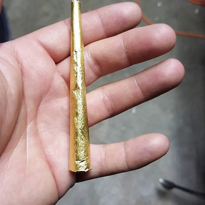
24K Gold cone gold pre rolled cone gold rolling paper shine paper 