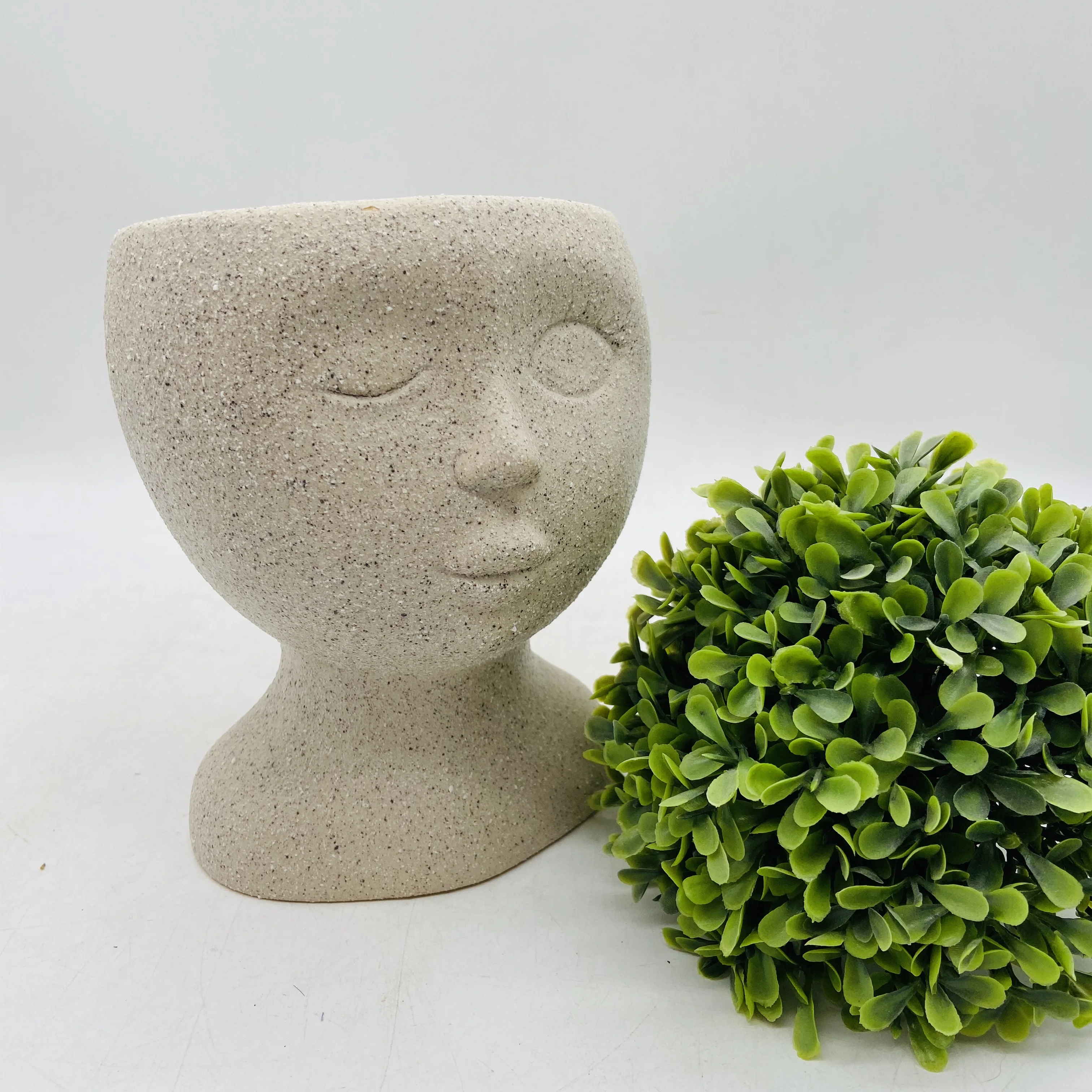 Ceramic Head Planter Human Face  Plant Pot decorative indoor flower pot