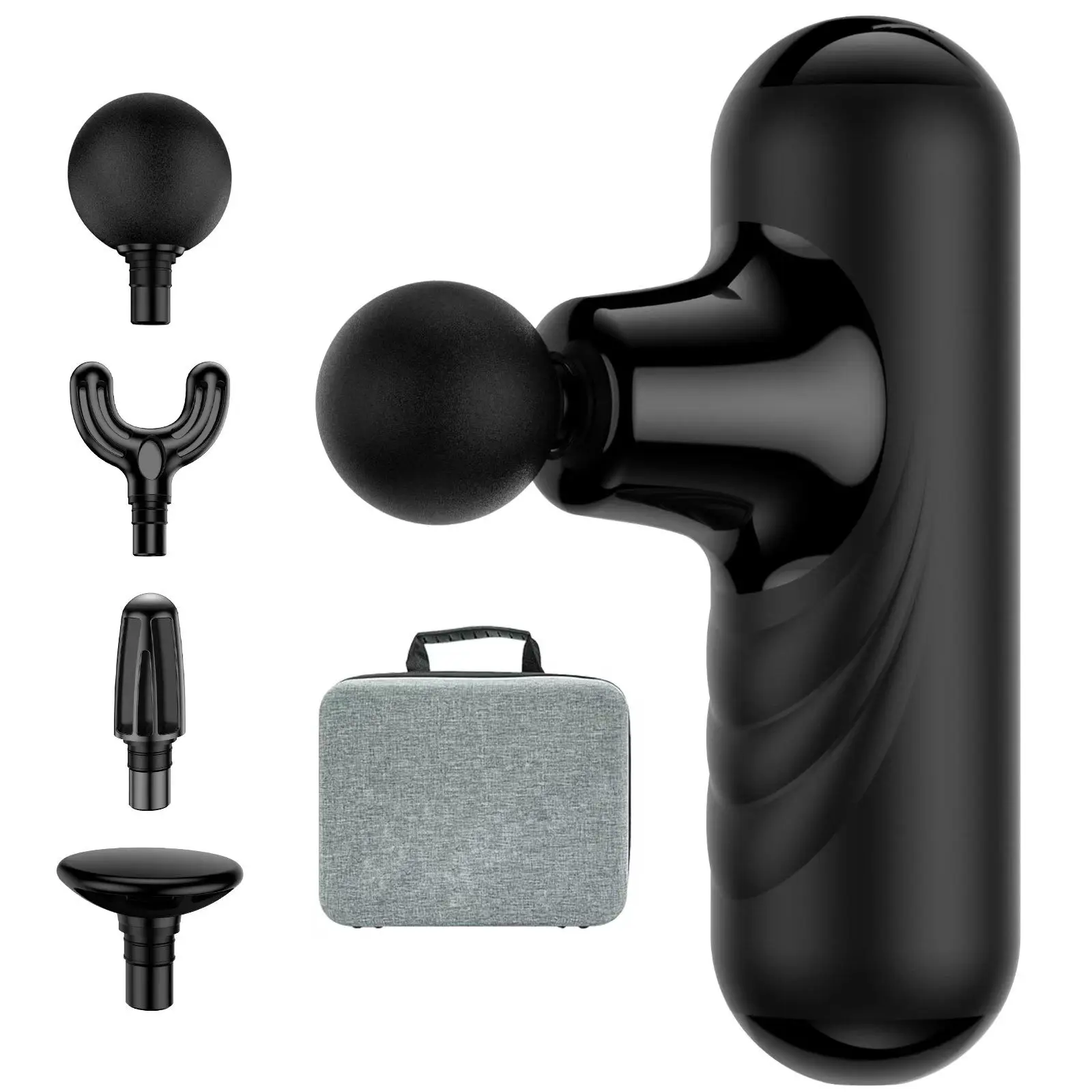 Healthpal Pro Double Head High Quality Handheld Deep Tissue Vacuum Shape Body Massager Gun Vibrator Tools with Handle for Muscle