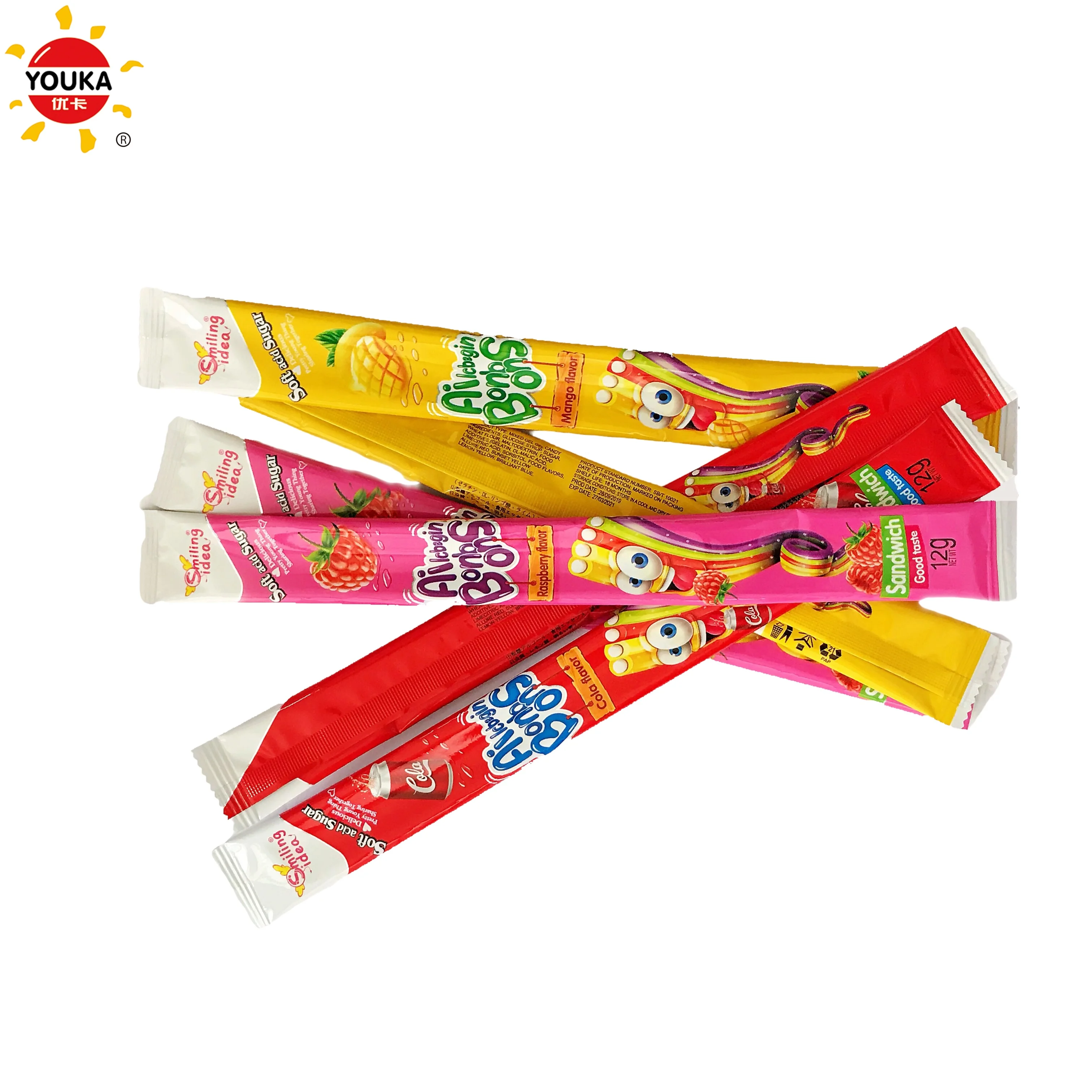 
12g Liquorice Soft Sour Candy Belt Shape Gummy Liquorice Candy 