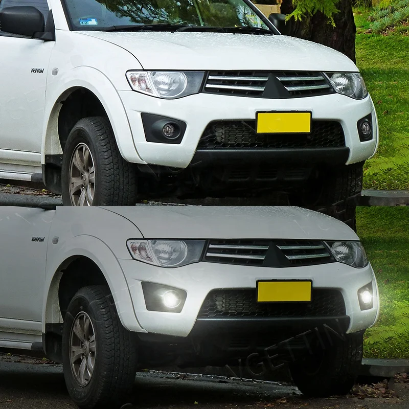Halogen 12V Fog Light Front Bumper Driving Lamp For Mitsubishi Triton L200 2009 2010 2011 2012 2013 Car Accessories