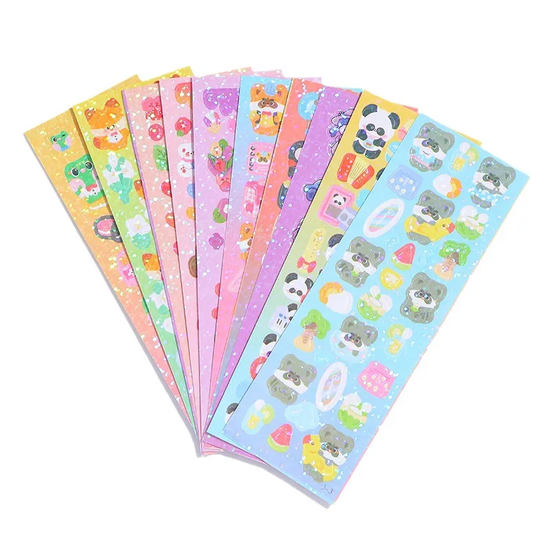 Пользовательские виниловые Холо наклейки водонепроницаемые Милые поцелуи вырезанные лист для планировщика линзовидная наклейка