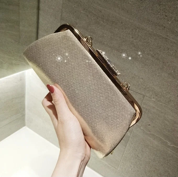 
Luxury Rhinestone Bridal Clutch Bag Sparkly Party Evening Crossbody Handbag 