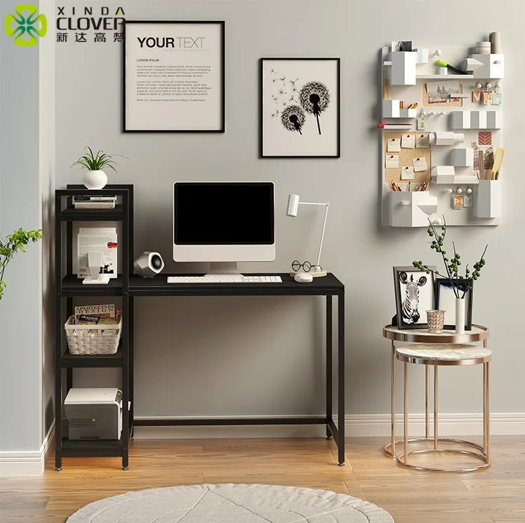 Маленький простой домашний игровой офисный стол компьютерный стол с 4 круглый ланч-бокс для хранения