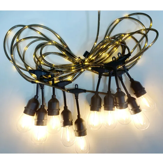 2200k Warm White Fairy String Lights 10m 10 S14 Bulbs for Garden Party Bistro Decoration E27 Outdoor Garland Patio Party Light