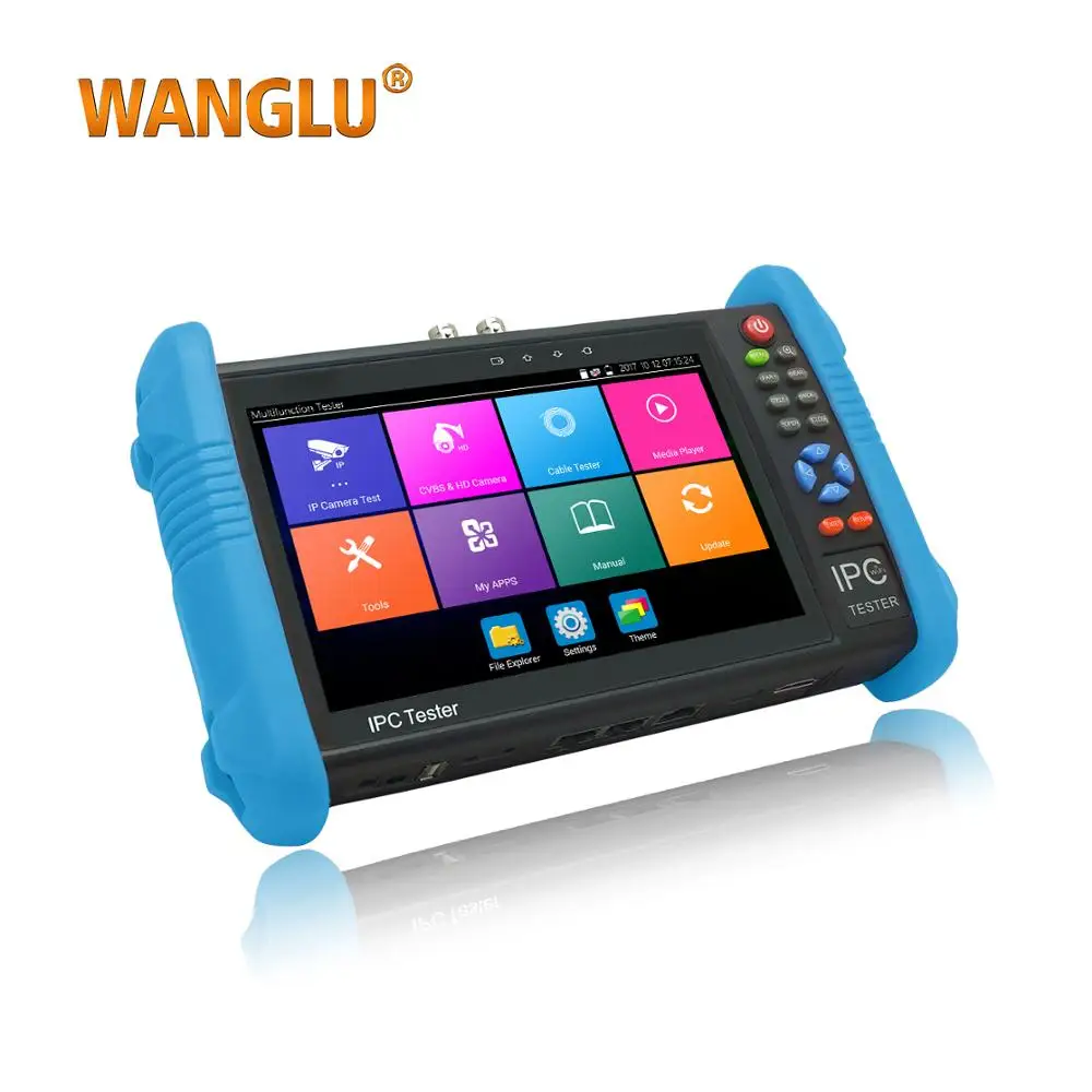 7 inch IPS touch screen cctv tester monitor AHD CVI TVI CVBS PoE HD input 8MP IP Camera Tester pro