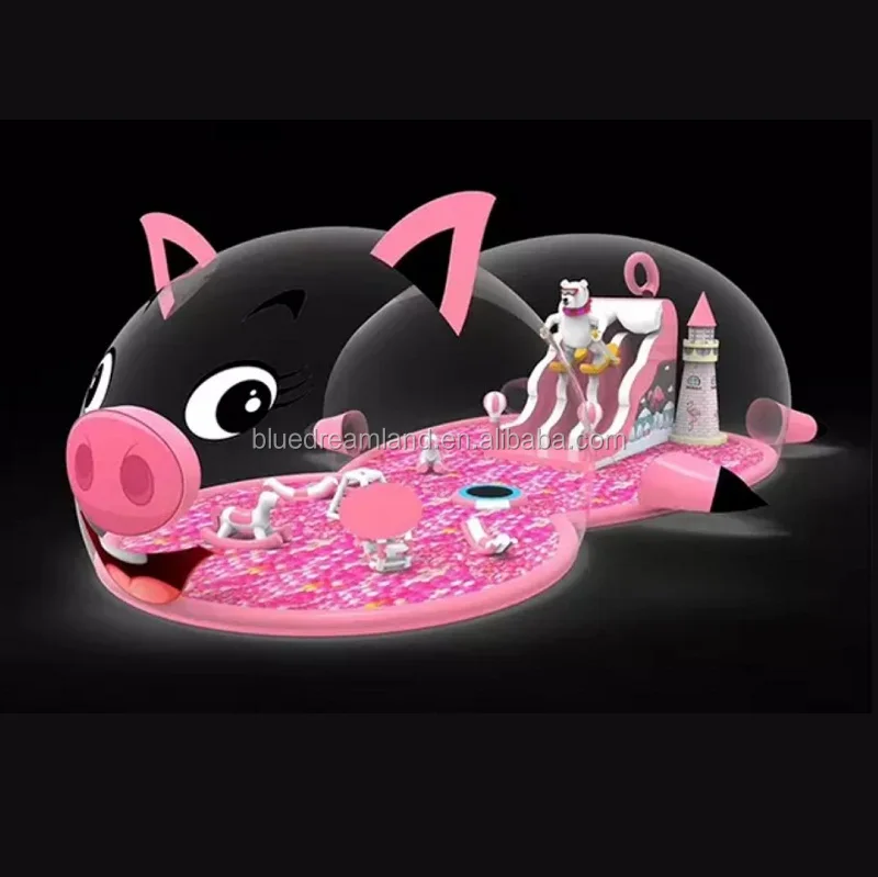  Надувная прозрачная игровая площадка для дворца Happy Cat надувная палатка с прозрачными пузырями и океанскими