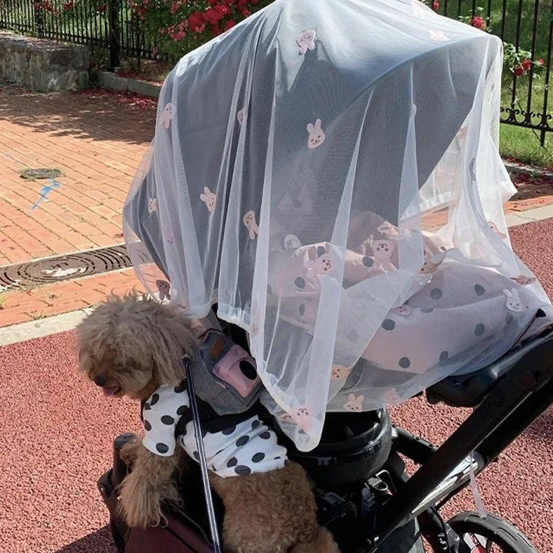 MU Infants Baby Stroller Mosquito Net Safe Mesh Buggy Crib Netting Cart Mosquito Net Pushchair Full Cover Netting