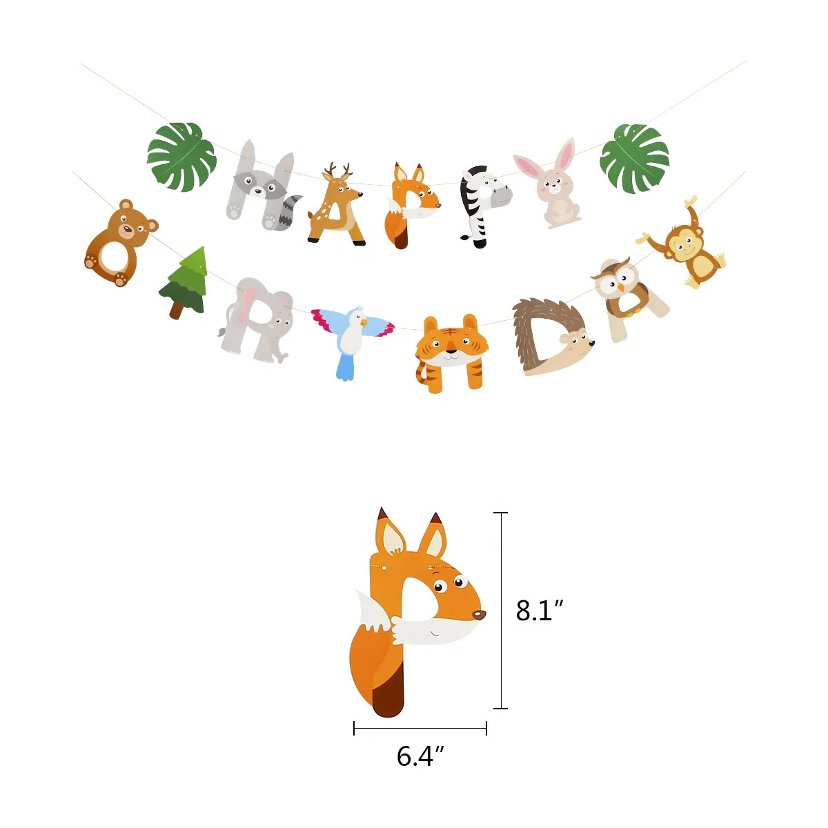 UMISS товары для дня рождения в виде животных джунглей включают лозы, баннер, фольгированные воздушные шары, лучше всего подходят для украшения детского дня рождения