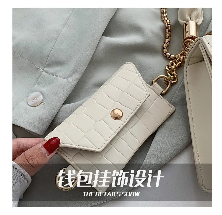 
fashion Women Crossbody Bag Classic Crocodile Pattern Shoulder Handbags ladies Chain Strap Messenger Purse sling hand bags 