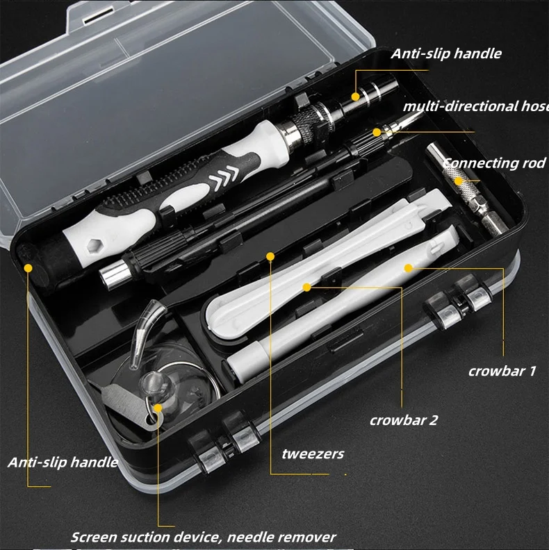 115 in 1 Precision Screwdriver Set Repair Tool Kit with Screwdriver Bits Screwdriver Heads for Clock Mobile Phone Repair Tool
