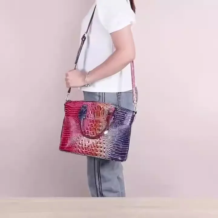 New Arrival Retro Ladies Crossbody Bag Crocodile Pattern Tote Handbags PU leather Shoulder Bags women handbags ladies