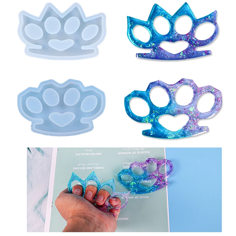 Self-congratulant DIY glue drop mold defense finger tiger mold silicone mold hand ring cake tool epoxy resin