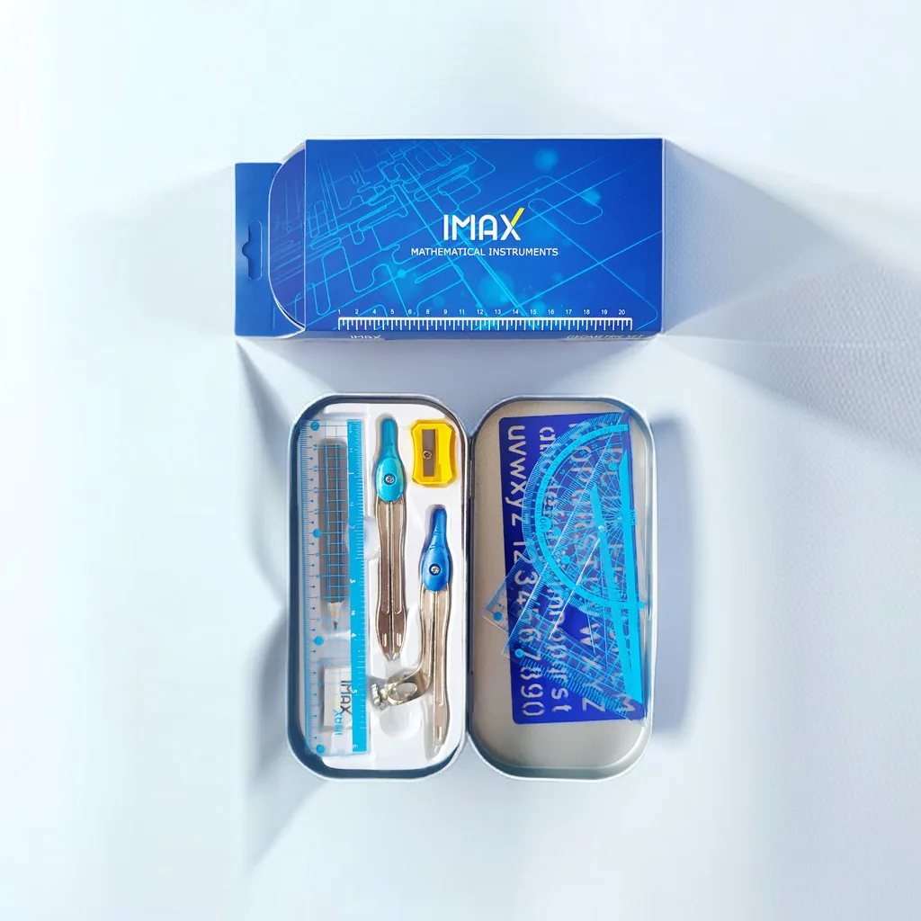 2024 New IMAX  Math Set 11 Pieces  Mental box  Geometry set With Compass For Students math set