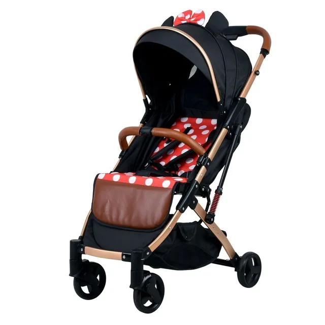 Manufacturers Direct Luxury Light Foldable Fashion Baby Buggy Stroller For Baby Travel System With Damping Rubber Wheel