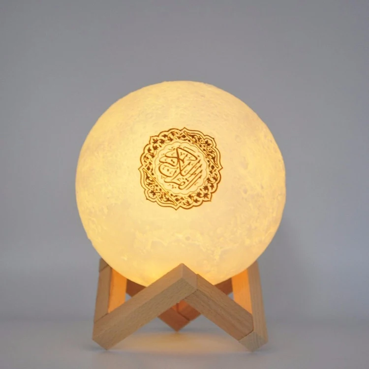 2021 цветной мини-Led-плеер Azan Sq202 часы Holy Cube Touch Moon Lamp беспроводной Исламский подарок Коран динамик