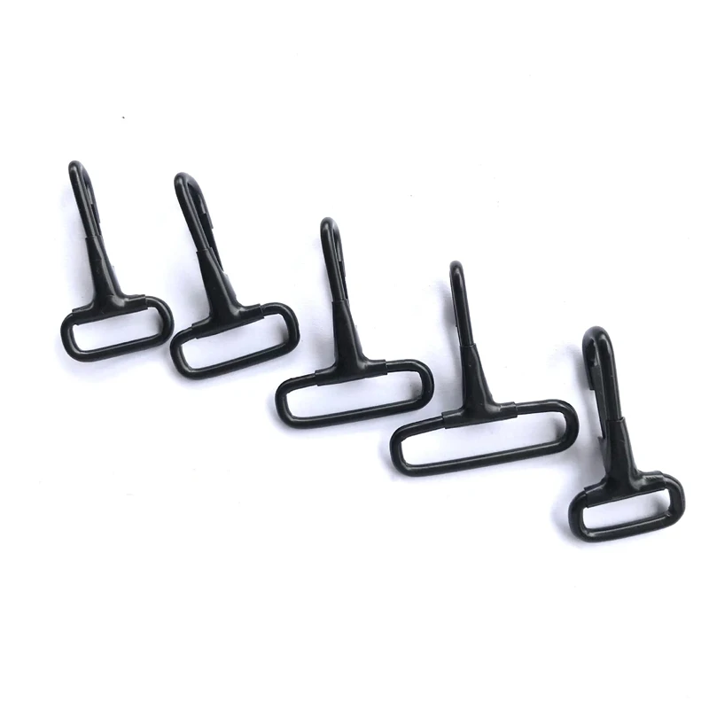 Wholesale Bag Luggage Accessories Metal Black Square End Snap Hook For 38mm Webbing Strap for Handbag