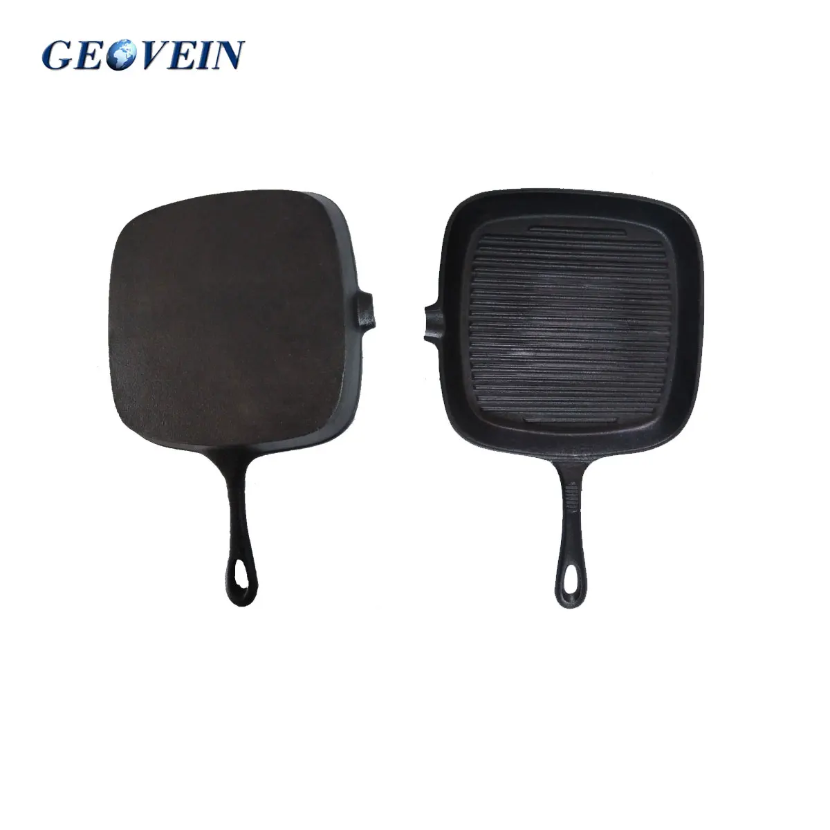 Wholesale price non-stick skillet square cast iron frying grill pan