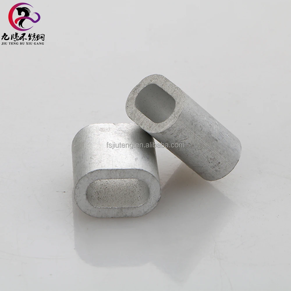 jiuteng high quality Single hole fishing wire rope aluminium sleeve