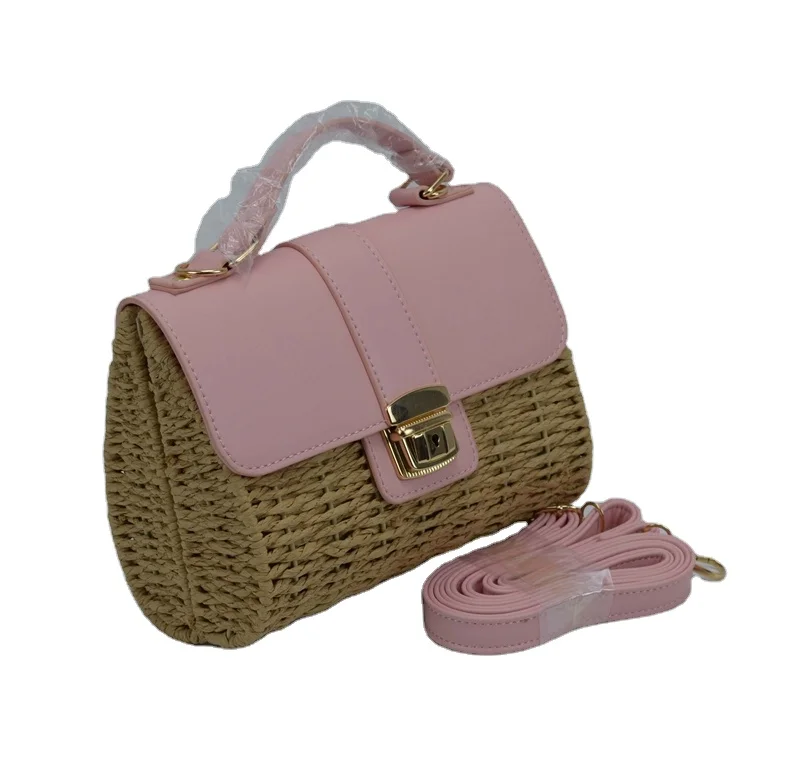 Summer Beach Bag Custom Straw Woven Bag Fashion Women Cross Body Bag