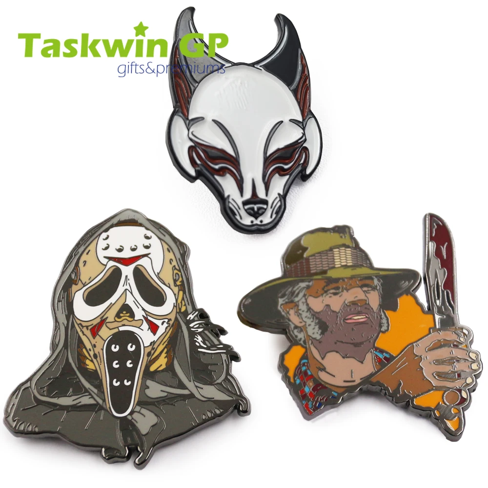 Китайская фабрика, оптовая продажа, персонализированный логотип аниме, розовое золото, блестящий значок, металлические булавки для лацканов на заказ, жесткая мягкая эмалированная булавка