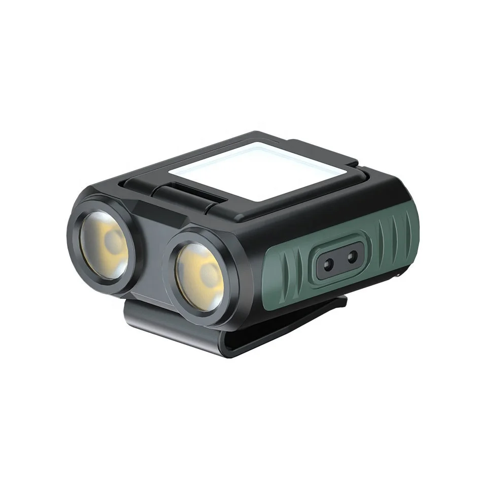 Новая сенсорная шляпа с двойным светом Складная Ночная рыболовная лампа с USB зарядкой многофункциональная уличная шляпа с зажимом