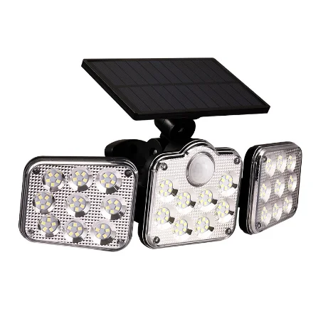 Three heads Motion Sensor Wall Light 148LEDs outdoor waterproof Panta Safe PIR Solar light Solar Powered Wall Lamp