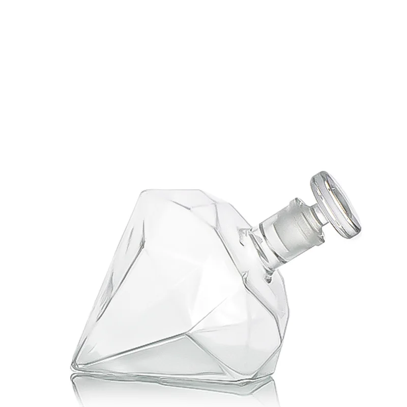 black unique shaped 700ml borosilicate tequila rum whisky vodka glass bottle with flower gun bottle packaging with sealed cork l