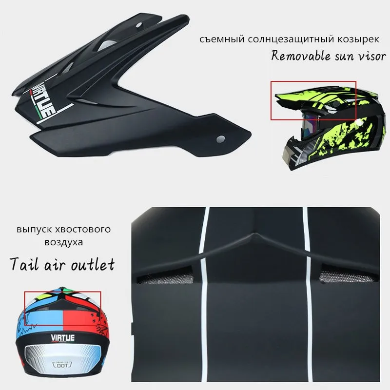 Cheap ABS Safety Helmet Motorcycle Full Face Motocross Motorcycle Helmets