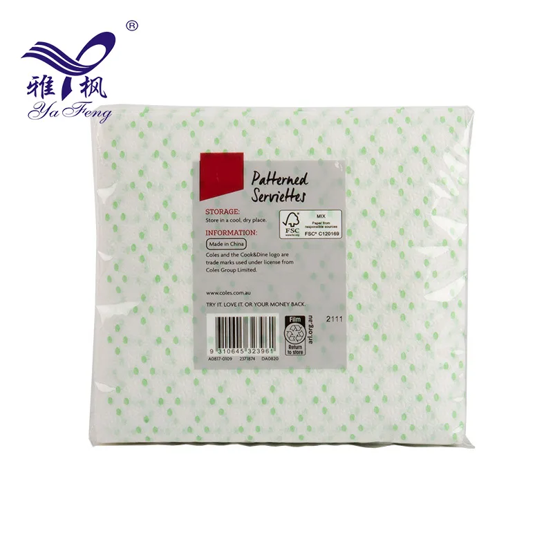 Лидер продаж, одноразовые бумажные салфетки на заказ, цветные бумажные салфетки 300 мм * 315 мм (Serviette)