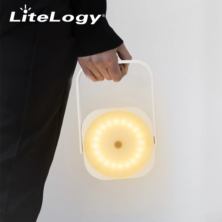 New minimalist white cordless outdoor lamp solar waterproof thin led table touch lamp for outdoor party camping